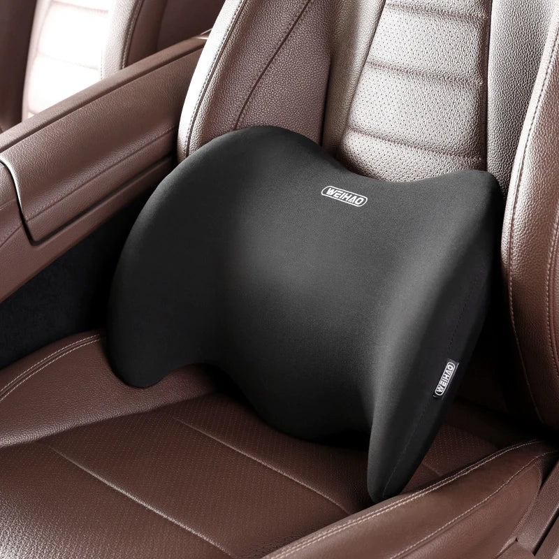 WEIHAO Car Memory Foam Neck Pillow Protection Lumbar Backrest Cushion Lumbar Cushion Car Headrest Cushion