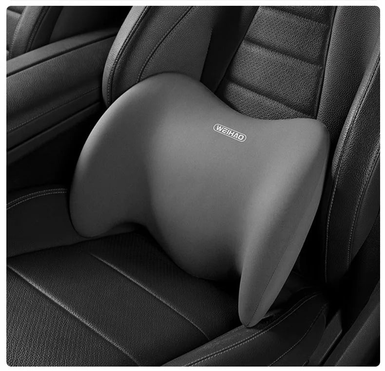 WEIHAO Car Memory Foam Neck Pillow Protection Lumbar Backrest Cushion Lumbar Cushion Car Headrest Cushion