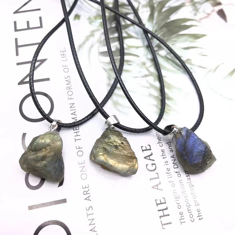 1PC Natural Crystal Rough Stone Amethyst Pendant Energy Healing Gemstone Amethyst Necklace Charms Chakra Halo Jewelry for Women