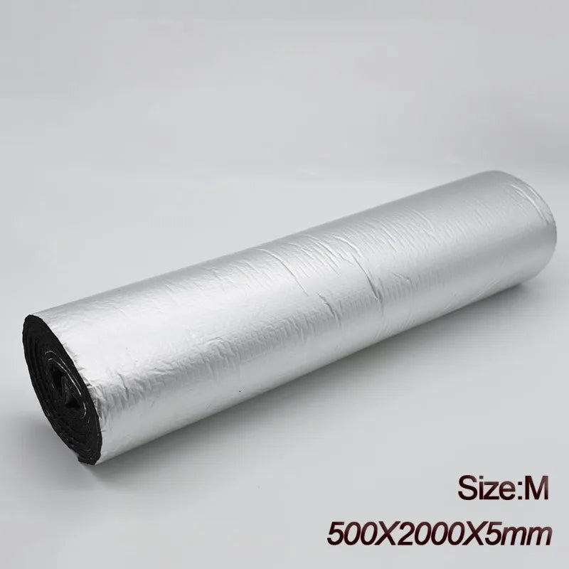 Car Sound Deadening Mat 5mm 10mm Heat Noise Insulation Pad 2000x500mm 250x400mm Hood Roof Door Wall Acoustic Foam Accessory