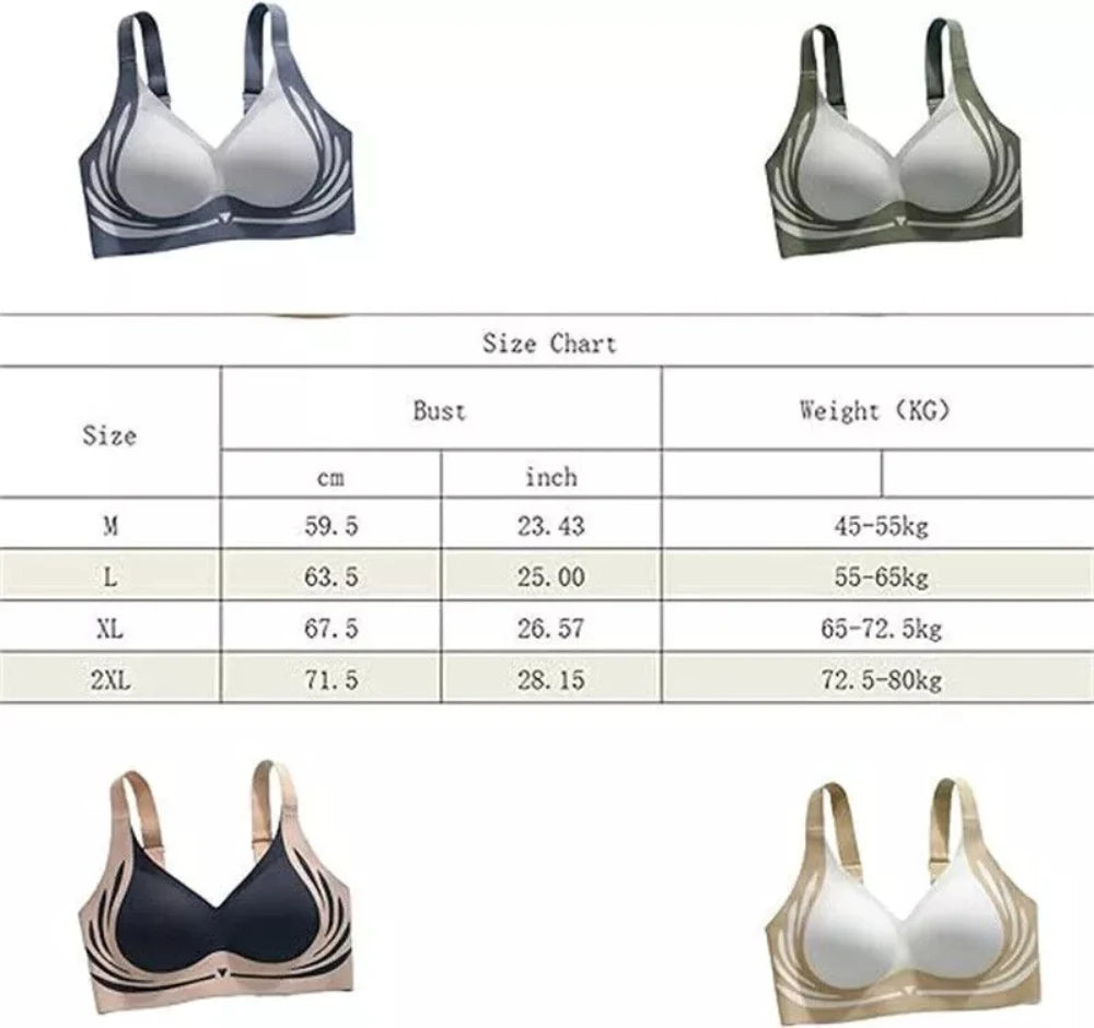 Women Seamless Bras Plus Size Sports Push Up Bra Top Support Comfortable Underwear Brassiere Yoga Fitness Sleep Vest Bralette