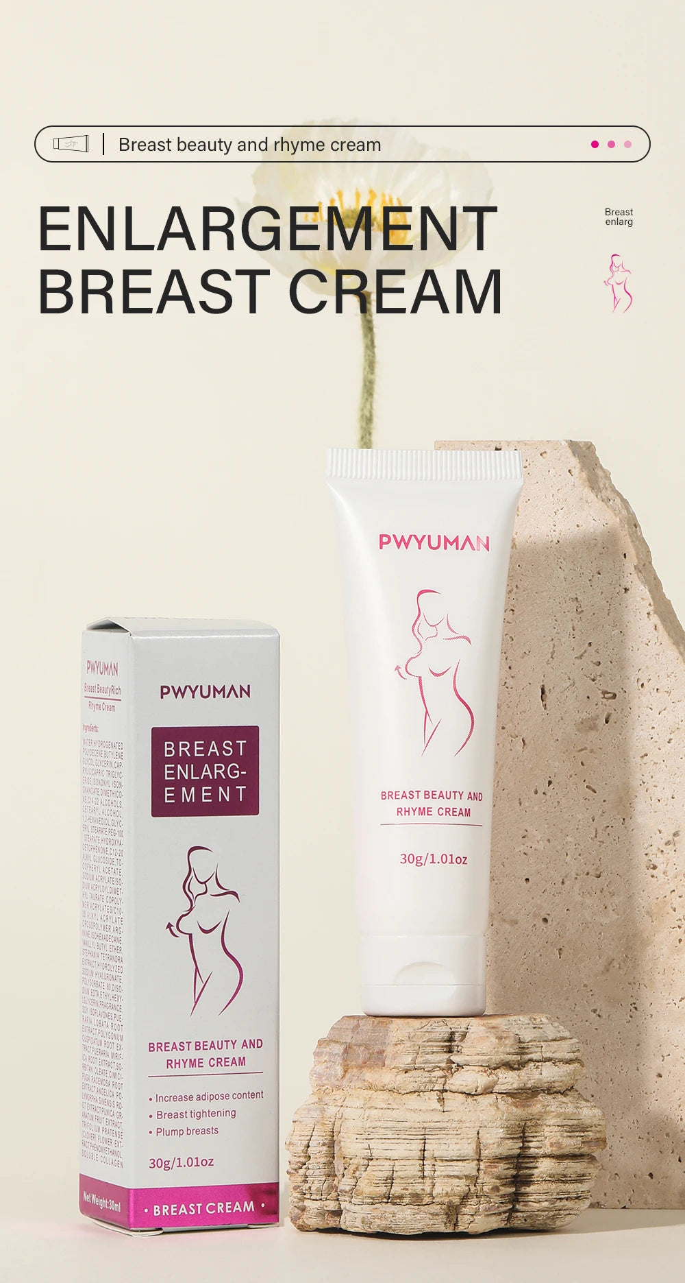Breast Enhancement Cream Female Breast Enhancer Fast Growth Plump Breast Lifting Firming Cream Elasticity Chest Plump Tightness
