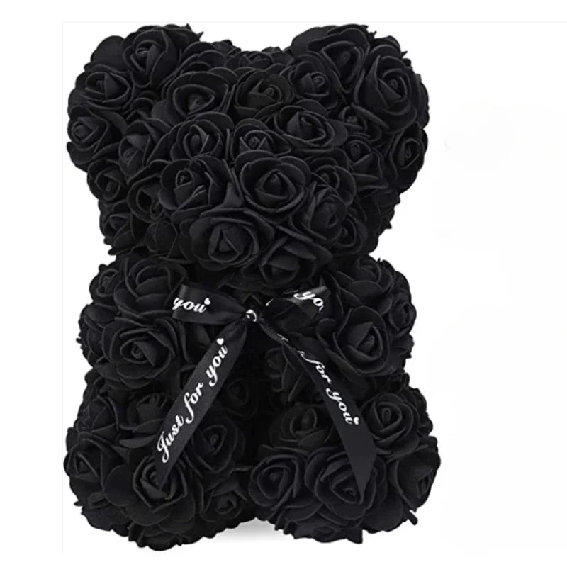 New Artificial Flower Eternal Rose Teddy Bear for Mom Mother's Day Birthday Valentine's Day Anniversary Gifts & Artificial Decor
