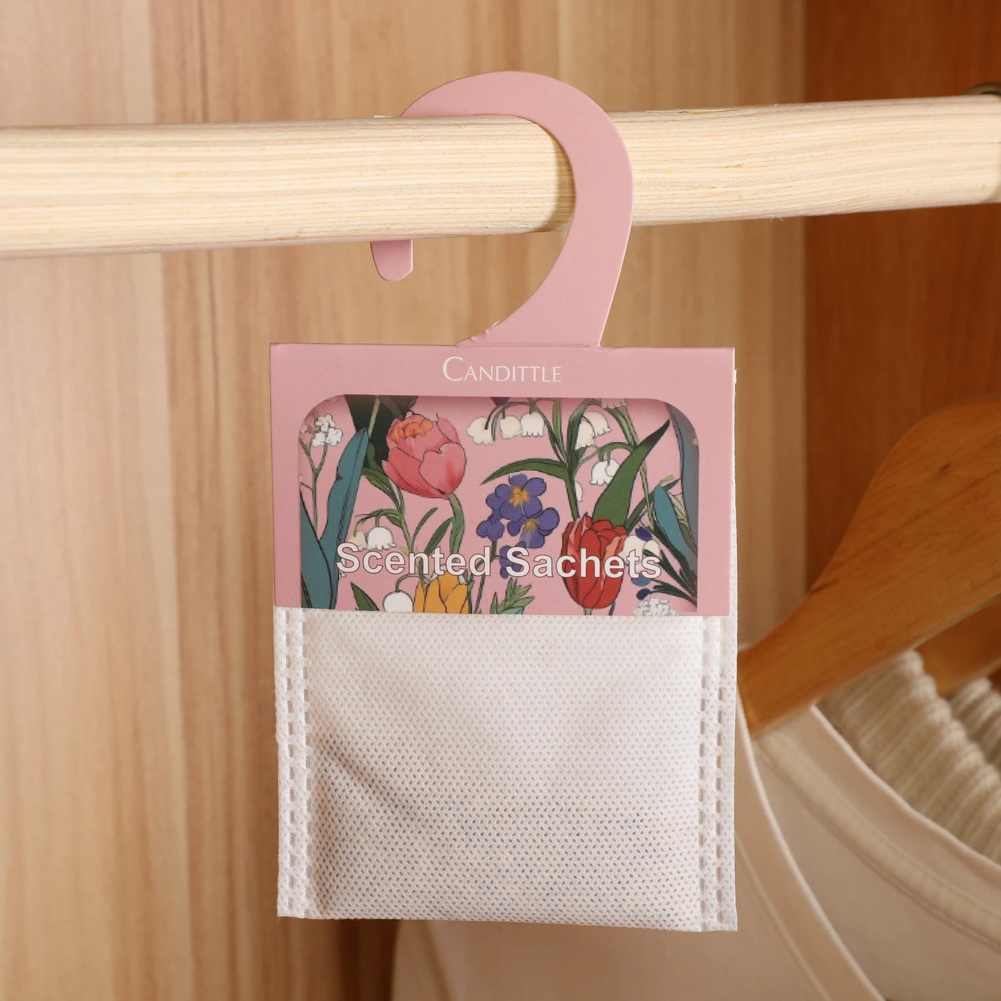 Hanging Paper Scented Sachet With Hook for Wardrobe Shoe Closet Home Fragrance Decoration Long Last