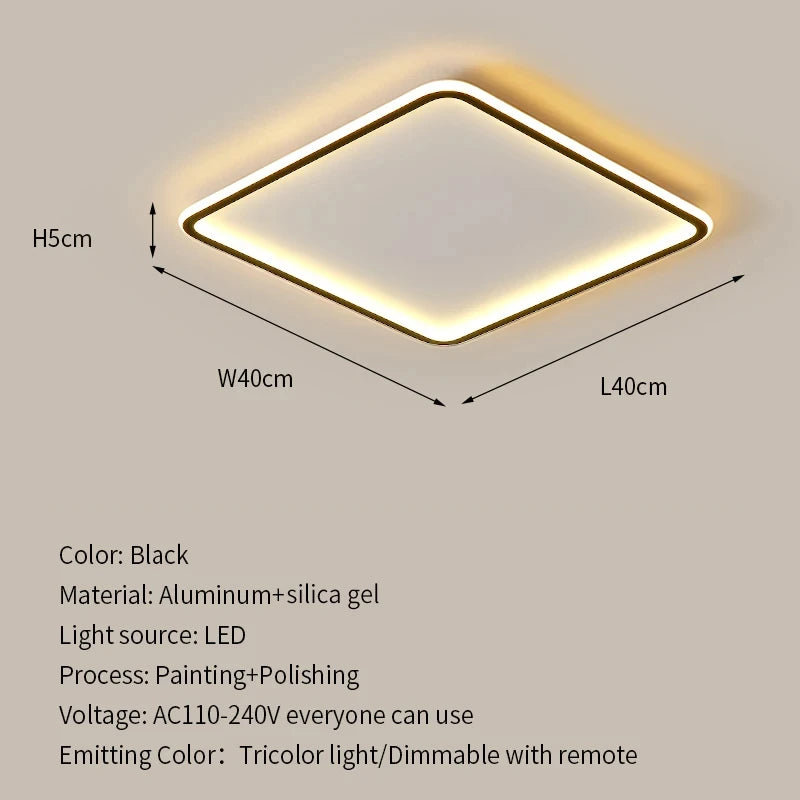 Ultrathin LED Ceiling Lamp for Living Room Bedroom Aisle Study Room Balcony Ceiling Light 90-260v Home Decor Lighting Fixture