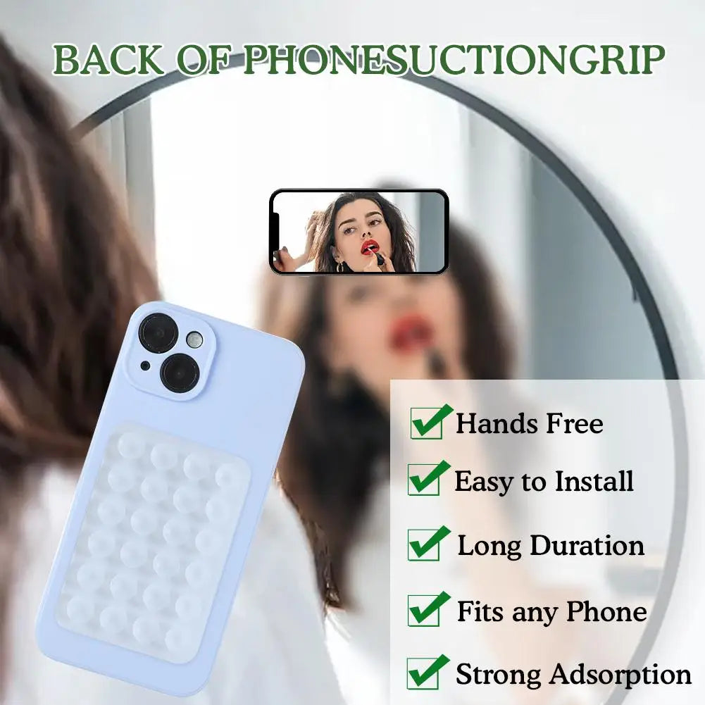 1/5/10pcs Transparent Suction Cup Silicone Phone Backed Sticker 24 Suckers Single-sided Sticky Suction Cup Mobile Phone Holder