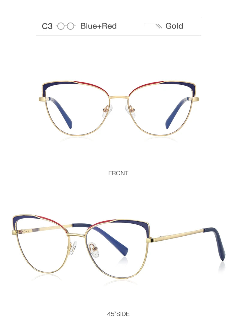 JMISUS New Women Cat Eyes Photochromic Reading Glasses Design Butterfly Frame Customized Prescription Anti-blue Ray Eyewear