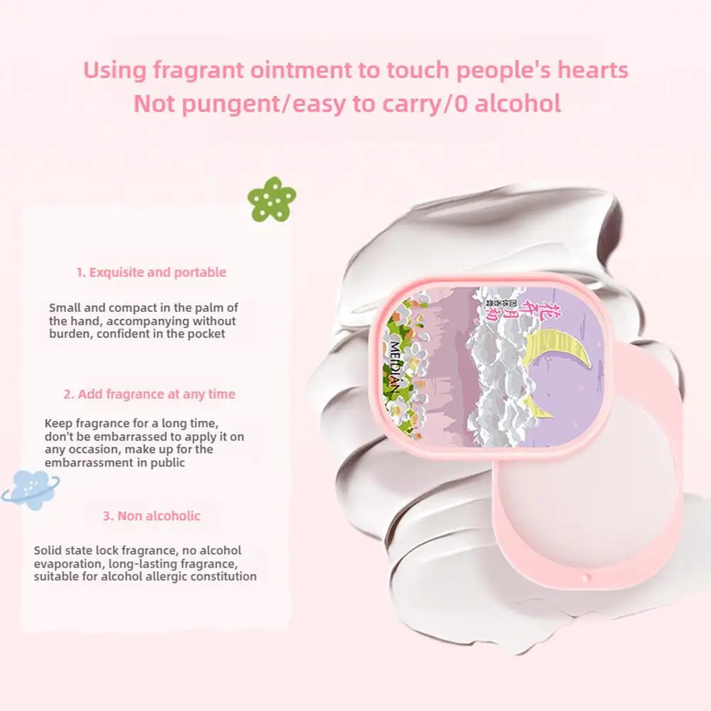 3Pcs Female Solid Perfume Portable Long Lasting Fragrance Fresh Natural Balm Deodorant Antiperspirant Perfume For Women