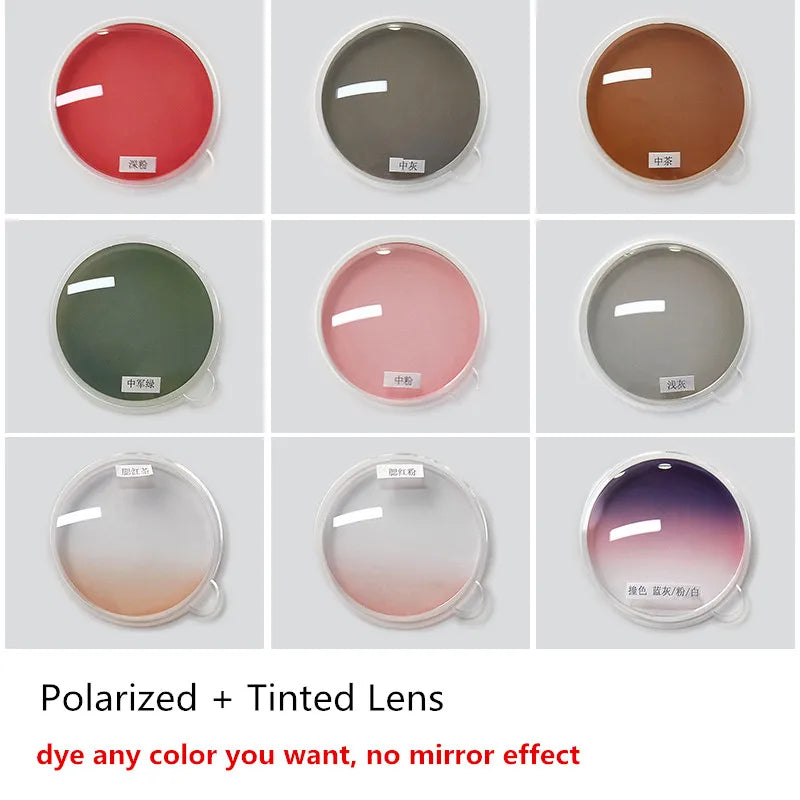 Polarized Sunglasses Prescription Lens Aspheric UV Protection Sun Glasses Myopia Presbyopia Driving Fishing Colour Lenses 2Pcs