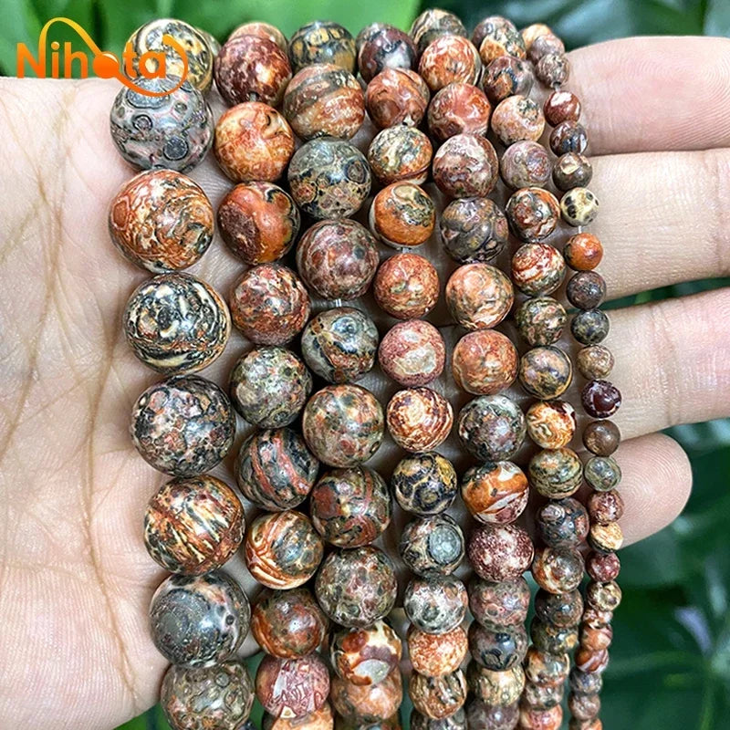 Natural Stone Beads Jaspers Amazonite Turquoises Agates Round Beads for Jewelry Making Diy Bracelet Earrings 4/6/8/10/12mm