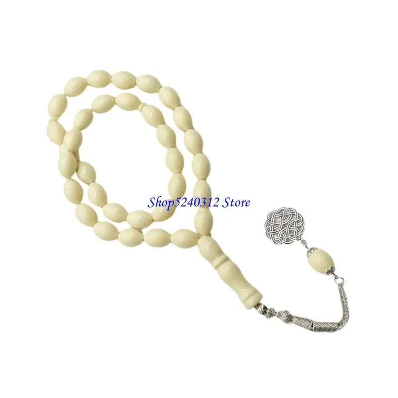 634C Handheld Muslims Prayer Beads 33 Ergonomic Beads Lightweight Tasbih Bracelet For Spiritual Reflection Worship Jewelry