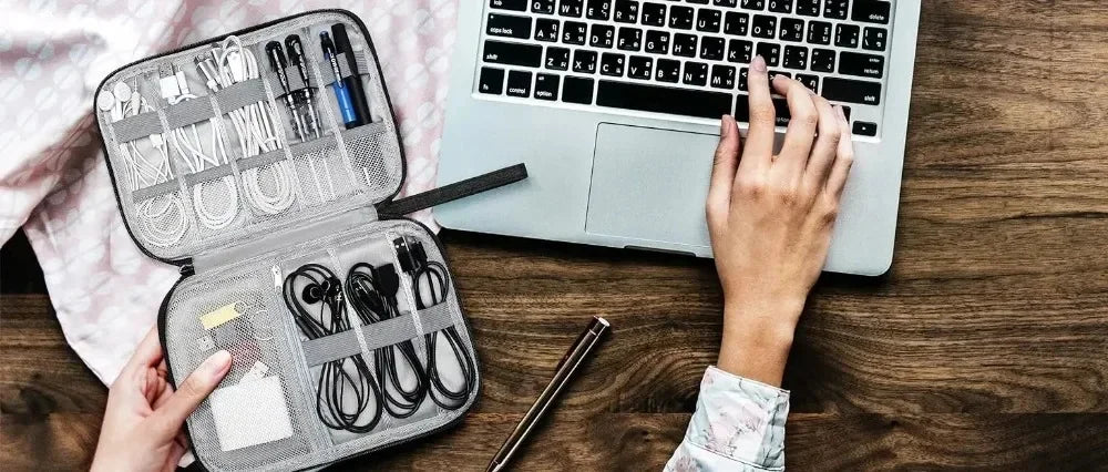 1pcs Portable Phone Cable Storage Bag Electronic Accessory Organizer USB OTG Data Cable Charger Plug Travel Waterproof Organizer