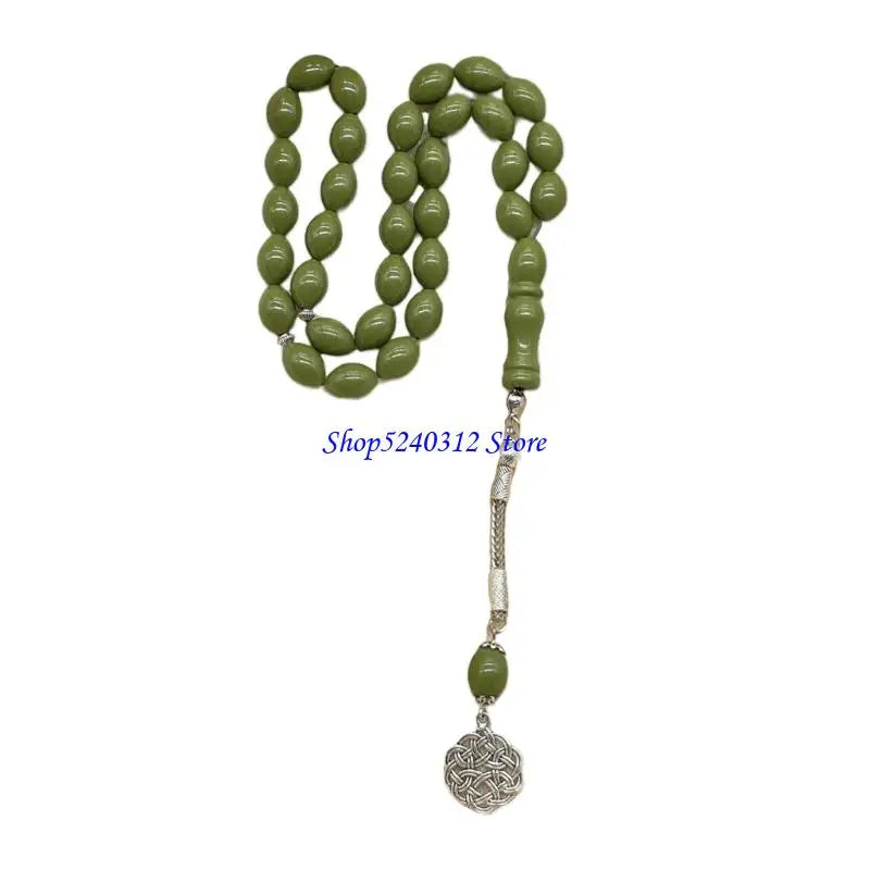 634C Handheld Muslims Prayer Beads 33 Ergonomic Beads Lightweight Tasbih Bracelet For Spiritual Reflection Worship Jewelry