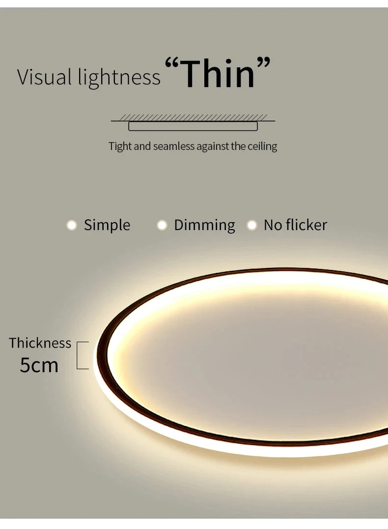 Ultrathin LED Ceiling Lamp for Living Room Bedroom Aisle Study Room Balcony Ceiling Light 90-260v Home Decor Lighting Fixture