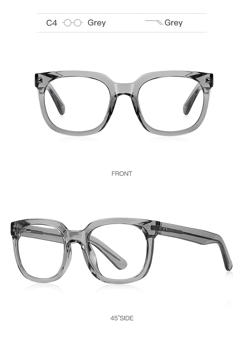 JMISUS Classic Prescription Glasses for Women Men Square Anti Blue Light Lenses Myopia Hyperopia Correction Office Use