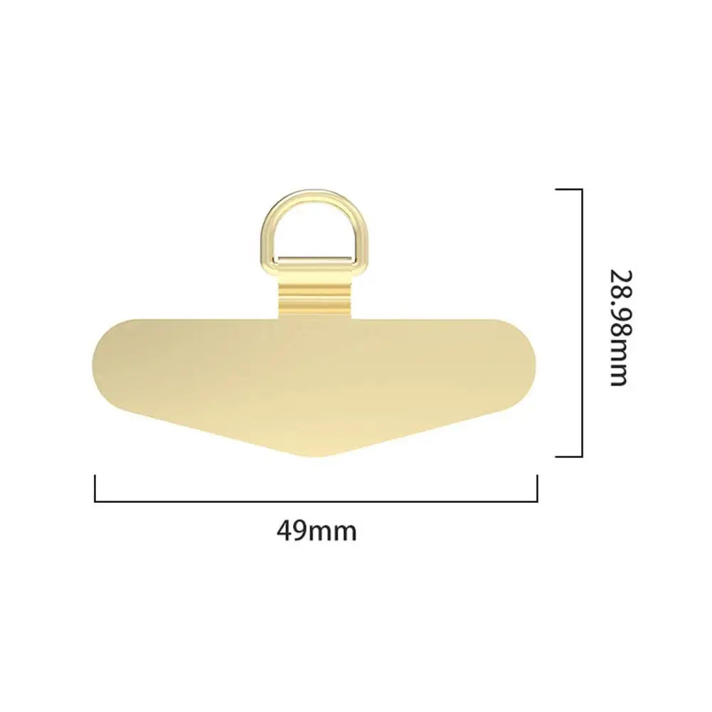 Steel Metal Phone Lanyard Gasket Patch Anti-lost Detachable Mobile Phone Rope Card Clip Strap Hang Cord Tab