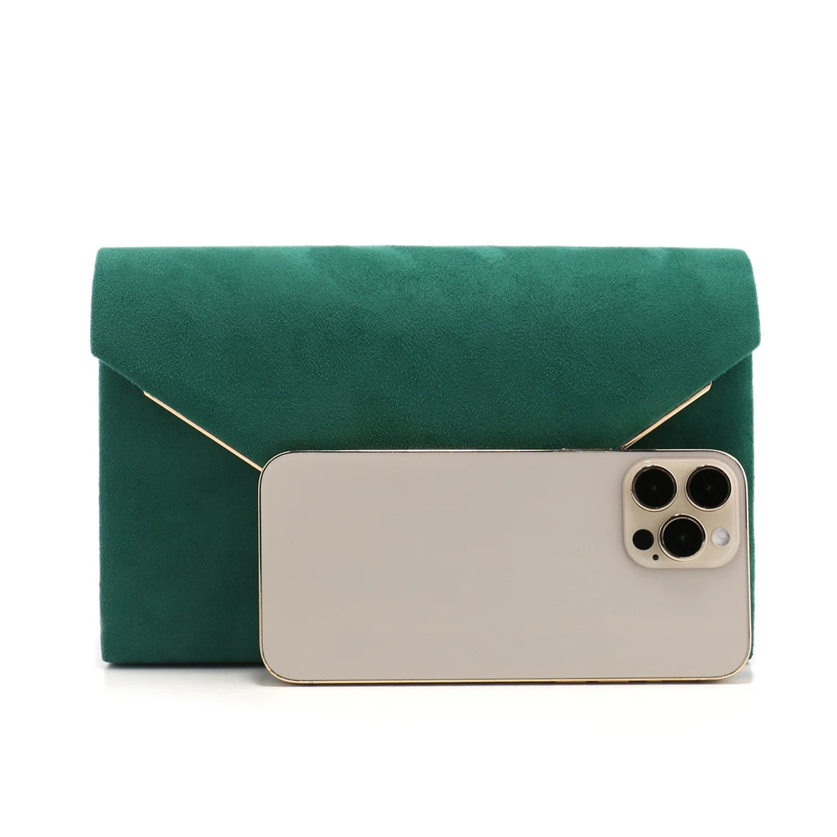 Envelope Design Velvet Women Evening Bags V Metal Fashion Small Cover Clutch Bags With Shoulder Chain Party Wedding Prom Handbag