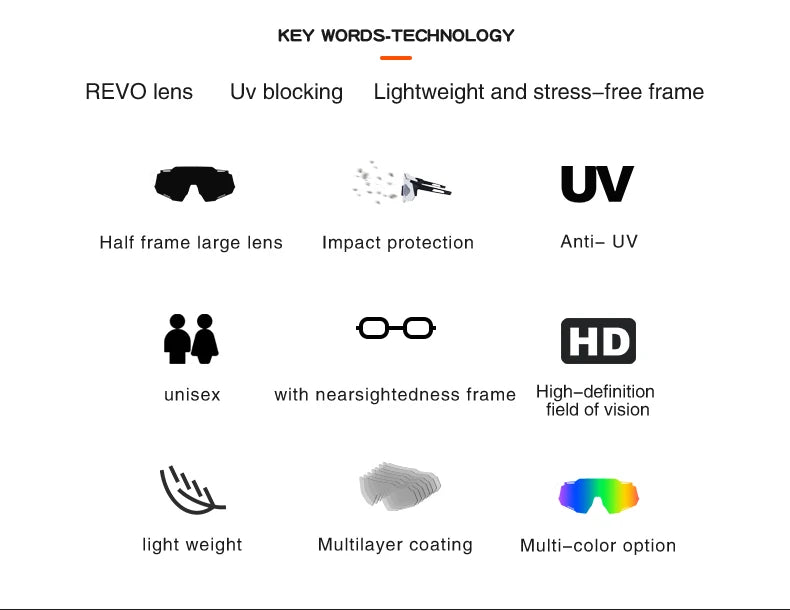 Lameda Outdoor Cycling Glasses Sports Polarized  Road Bike Glasses Mountain Bicycle Sunglasses Cycling Goggles Eyewear Goggles W
