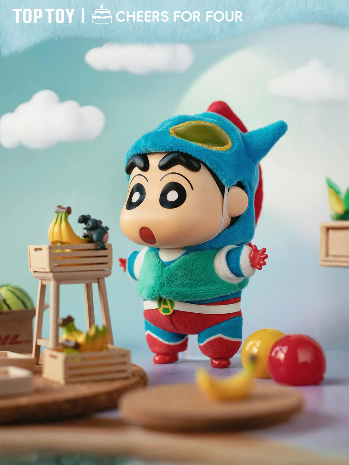 TOP TOY Crayon Shinchan Dressing Party Series Mystery Box Vinyl Wool Anime Figure Custom Collectible Toy Ornament Birthday Gift