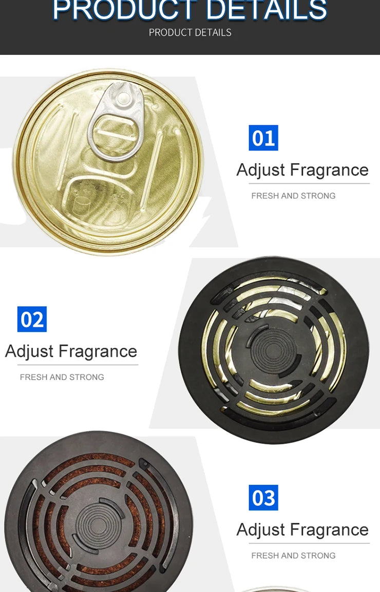 Car Flavoring Car Air Fresheners Perfume Canned Wood Blocks Coffee Flavor Long-Lasting Auto Aromatherapy Car Deodorant Supplies