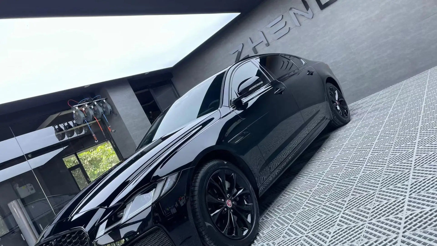 PET Glossy Black Vinyl Car Wrap Chrome Out Set Film Stickers Foil Air Release For Vehicle Roof Wing Pillar Motorcycle Tank