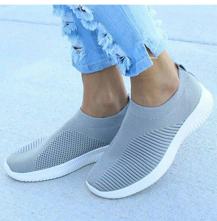 Women's Sneaker Slip On Women Sneakers Breather White Shoes Women Casual Sneaker Sports Shoes Comfortable Vulcanize Shoes Female