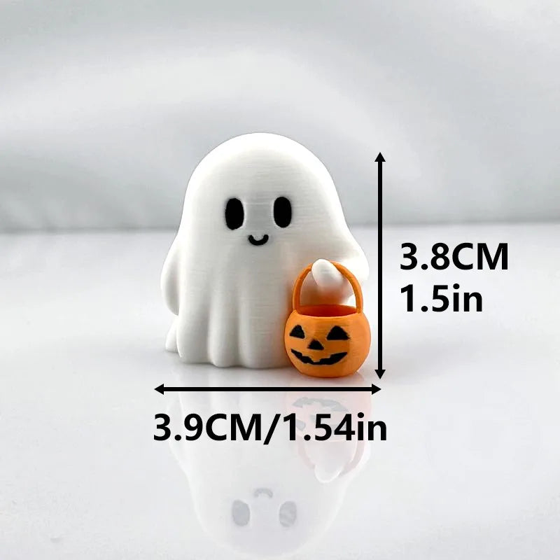 Cute Anime Style Pumpkin Statue - Halloween Decoration, Durable Handicrafts Suitable for Living Room and Bedroom