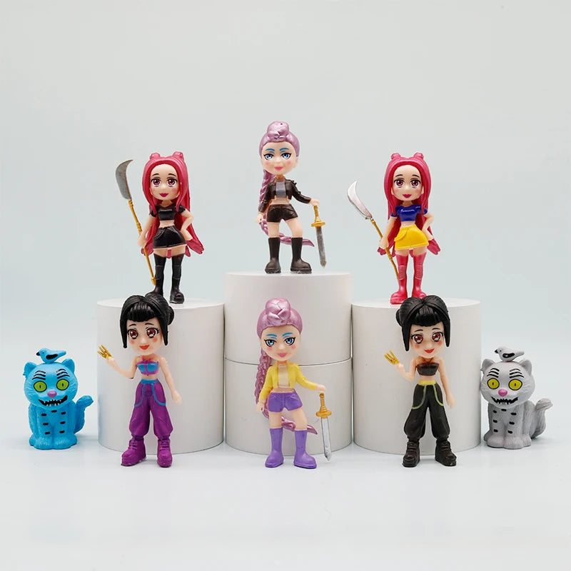 2025 NEW Anime KPop Demon Hunters Doll Vinyl Toy Rumi Mira zoi Character vinyl mask figurine Birthday Gift Fan Club Gifts