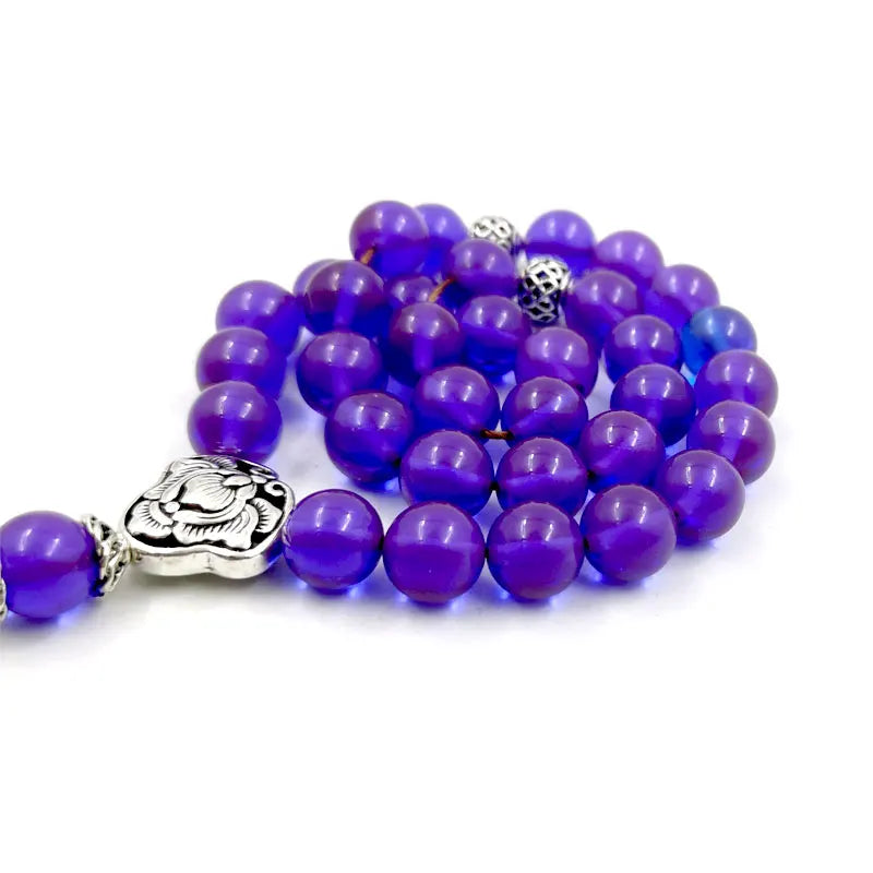 ALBASHAN Tasbih Purple Resin 33 45 66 99 Beads Bracelet Muslim Rosary Gradient Tassel Misbaha Islamic Bracelet Muslim Prayer Bea