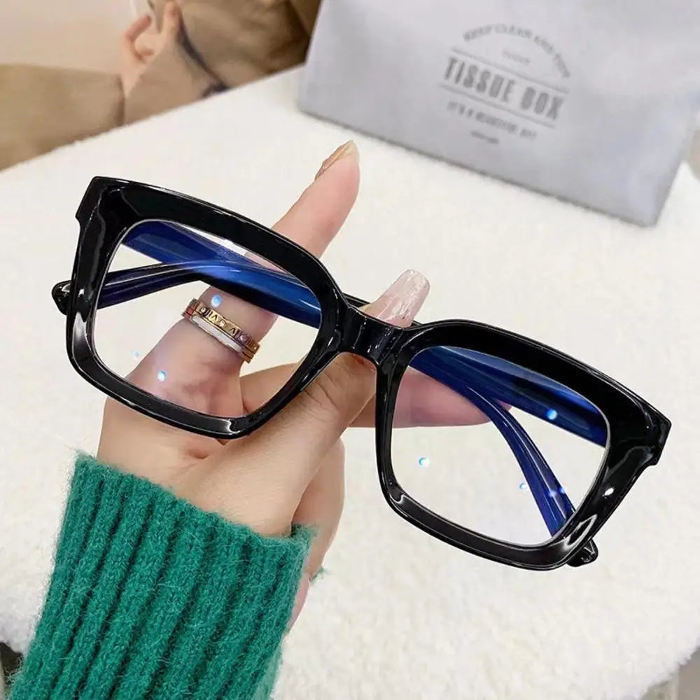 Fashion Ultra-Light Polygon Frame Anti-blue Light Glasses Unisex Reading Eyewear UV400 Shades Flat Mirror Eyeglasses