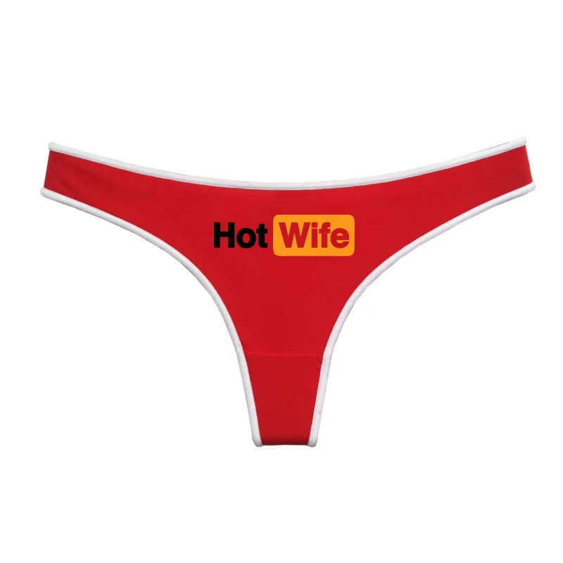 Hot Wife Letters Women's Underwear New Fashion Panties Sports Fitness Seamless Girl's Underwear Low Waist Traceless Ladies Brief