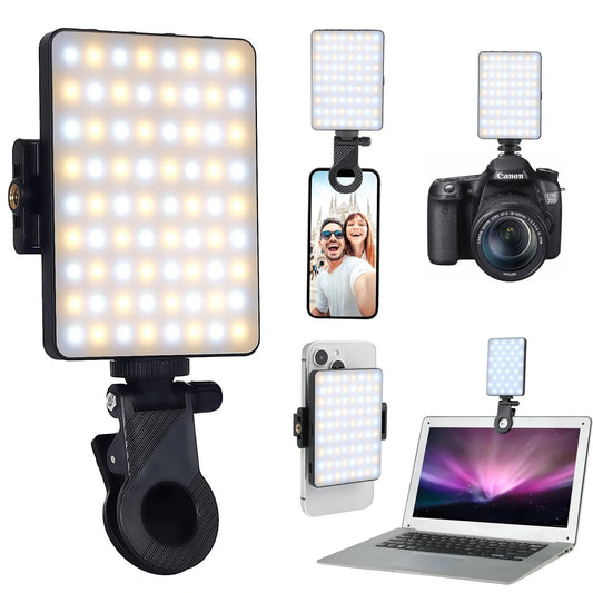 Selfie Light with Clip on Phone Light for iPhone iPad Laptop Camera LED Phone Light Clip Fill Light for Tiktok Video Makeup