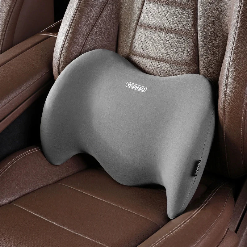 WEIHAO Car Memory Foam Neck Pillow Protection Lumbar Backrest Cushion Lumbar Cushion Car Headrest Cushion