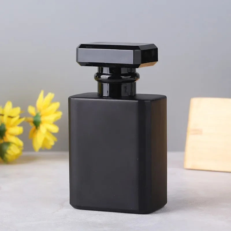 30ml 50ml 100ml Travel Pocket Glass Spray Bottles Transparent Black Perfume Containers Empty Mist Spray Bottle