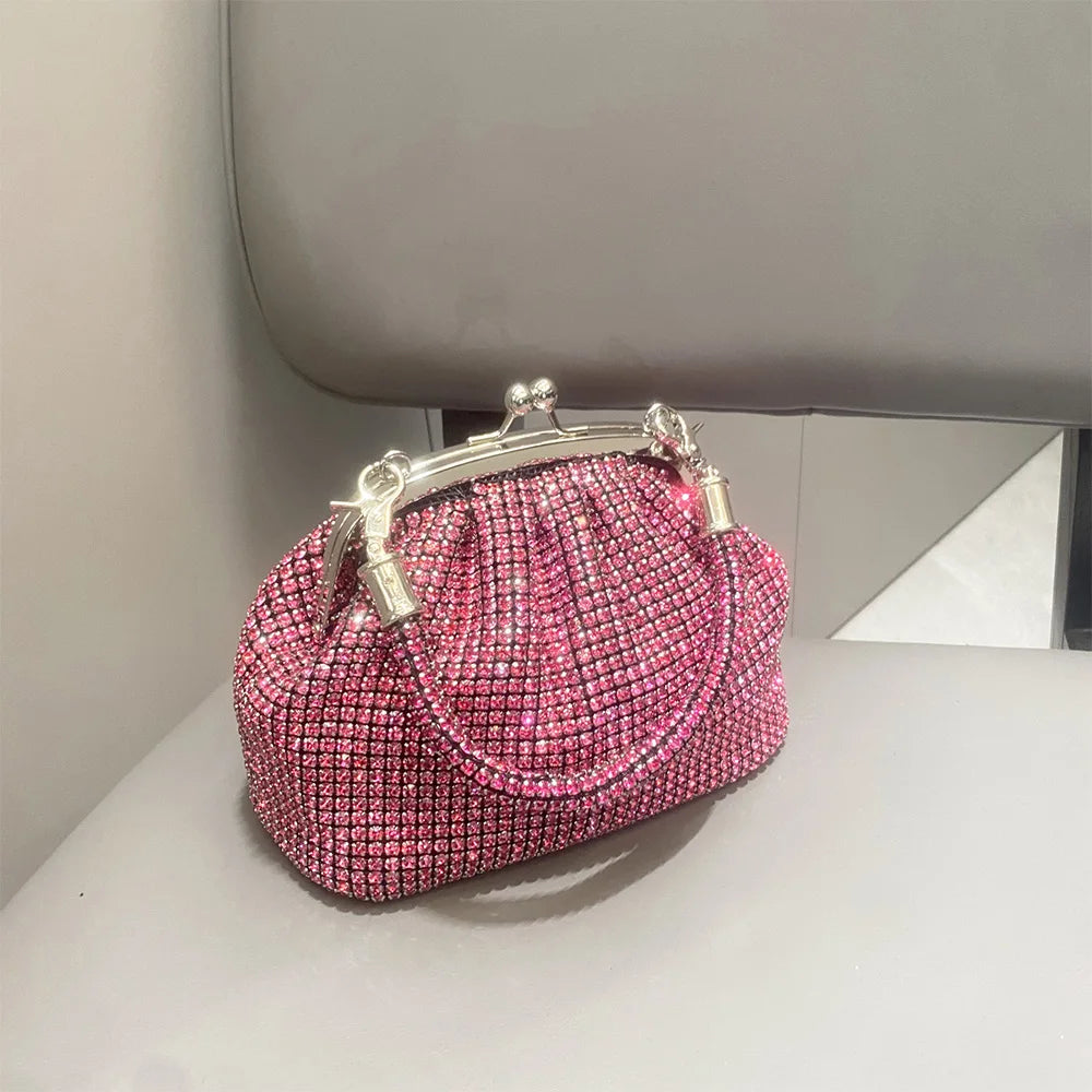 JIOMAY Women's Shiny Rhinestone Purse for Wedding Silver Clutch Bag evening Bag Luxury Clutch Bag Luxury Bags Designers Handbags