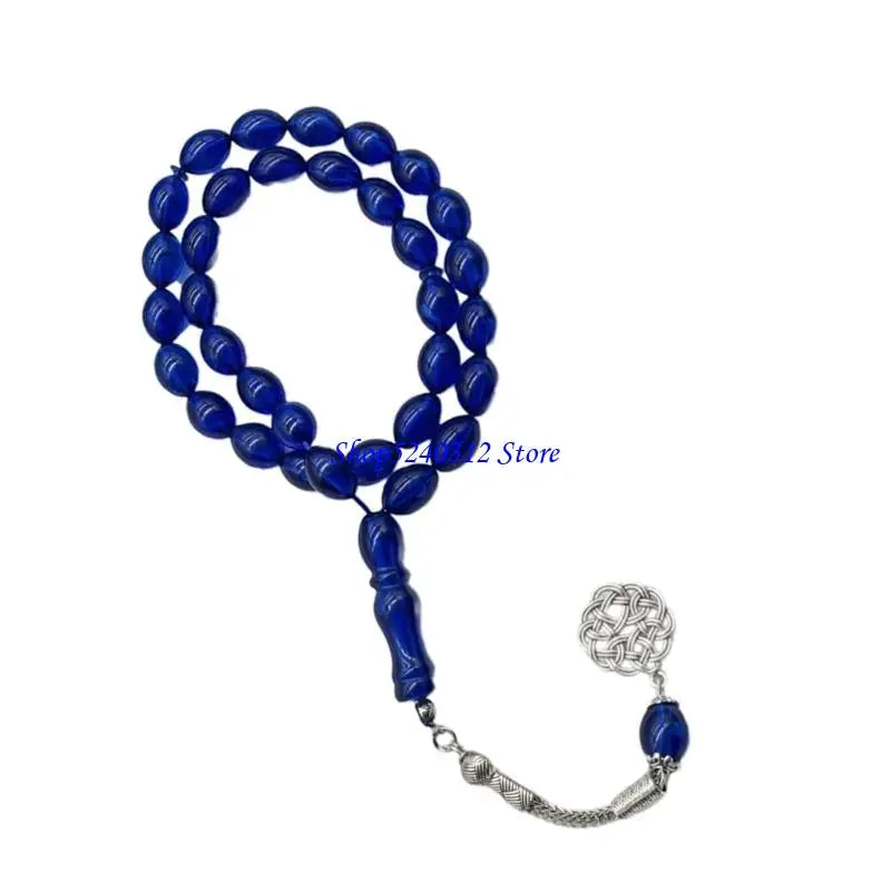 634C Handheld Muslims Prayer Beads 33 Ergonomic Beads Lightweight Tasbih Bracelet For Spiritual Reflection Worship Jewelry