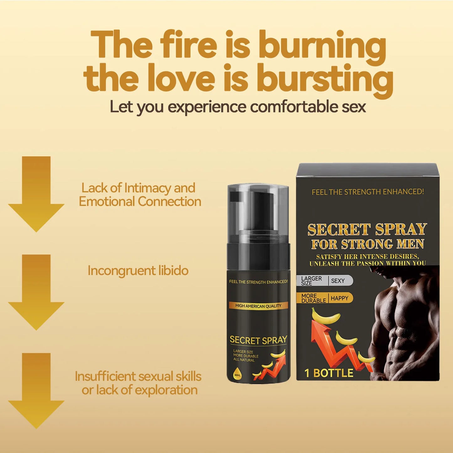 2025 Hot Men's Spray Long Lasting Delay Spray, Men's Energy Strength Massage Cream, Improve The Quality Of Love