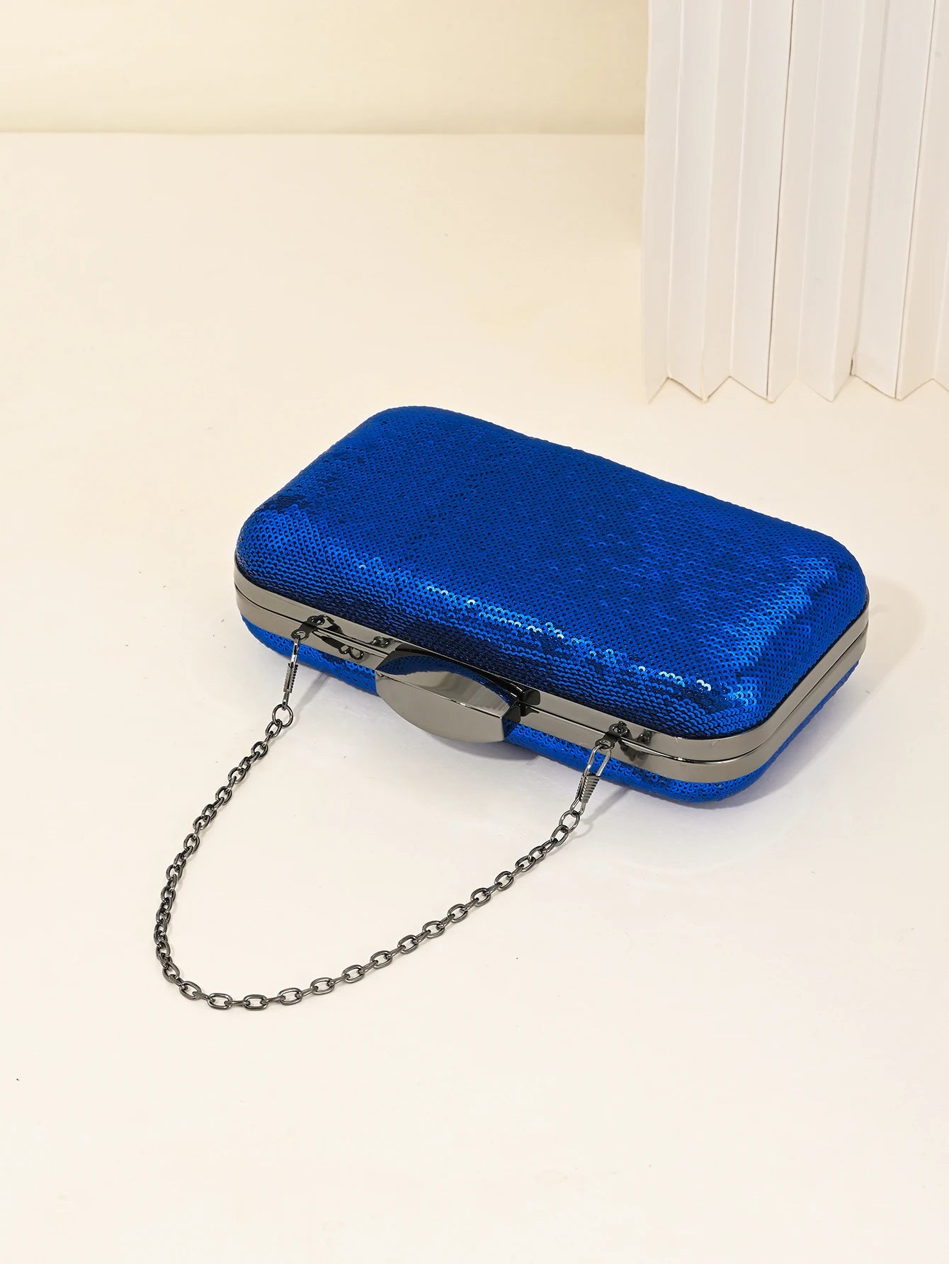 Glitter Sequins Evening Bag For Women, Fashion Snap Clutch Purse, Luxury Handbag For Wedding Party Prom Banquet