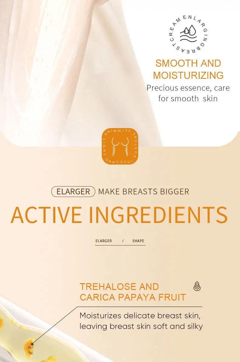 Fast Growth Breast Enlargement Cream Lift Firm Breast Improve Sagging Massage Chest Rapidly Body Moisturizing Smooth Bright Care