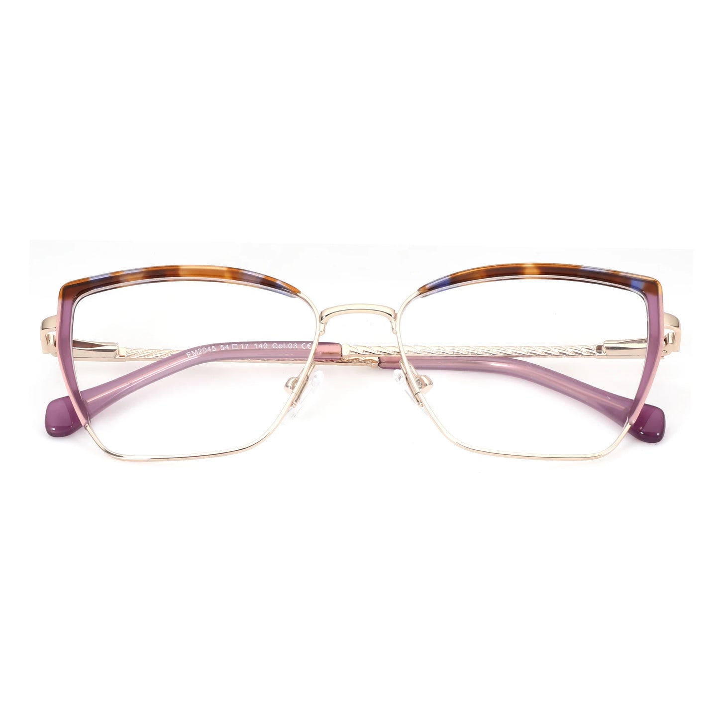 BLUEMOKY  Women's new metal butterfly prescription glasses, myopia progressive color changing lenses, anti blue light multifocal