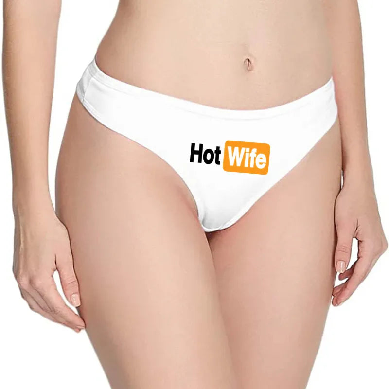 Hot Wife Letters Women's Underwear New Fashion Panties Sports Fitness Seamless Girl's Underwear Low Waist Traceless Ladies Brief