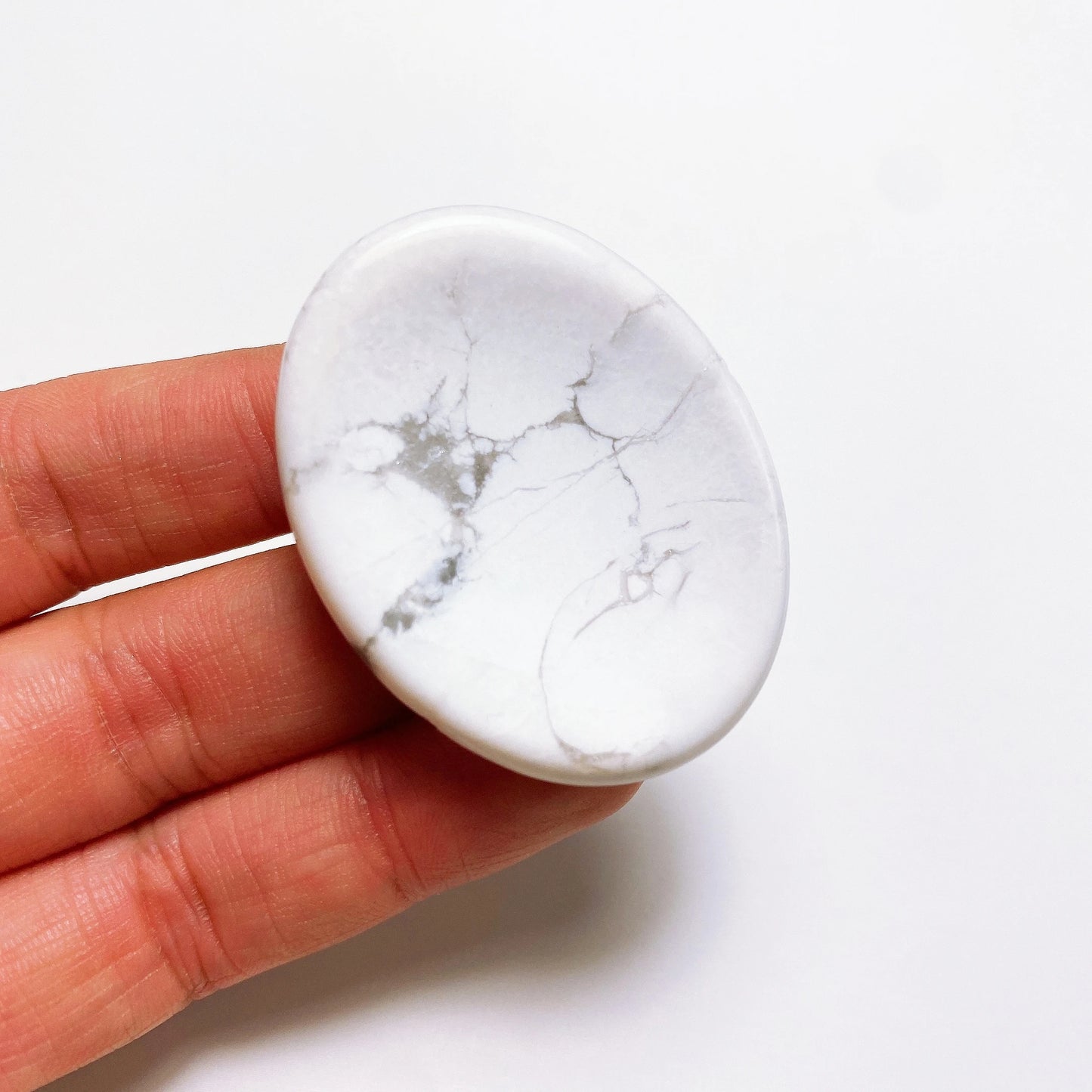 Natural Stone Thumb Worry Stone Crystal Quartz Oval Pocket Massage Palm Reiki Healing Therapy Meditation Spiritual Flake Gift