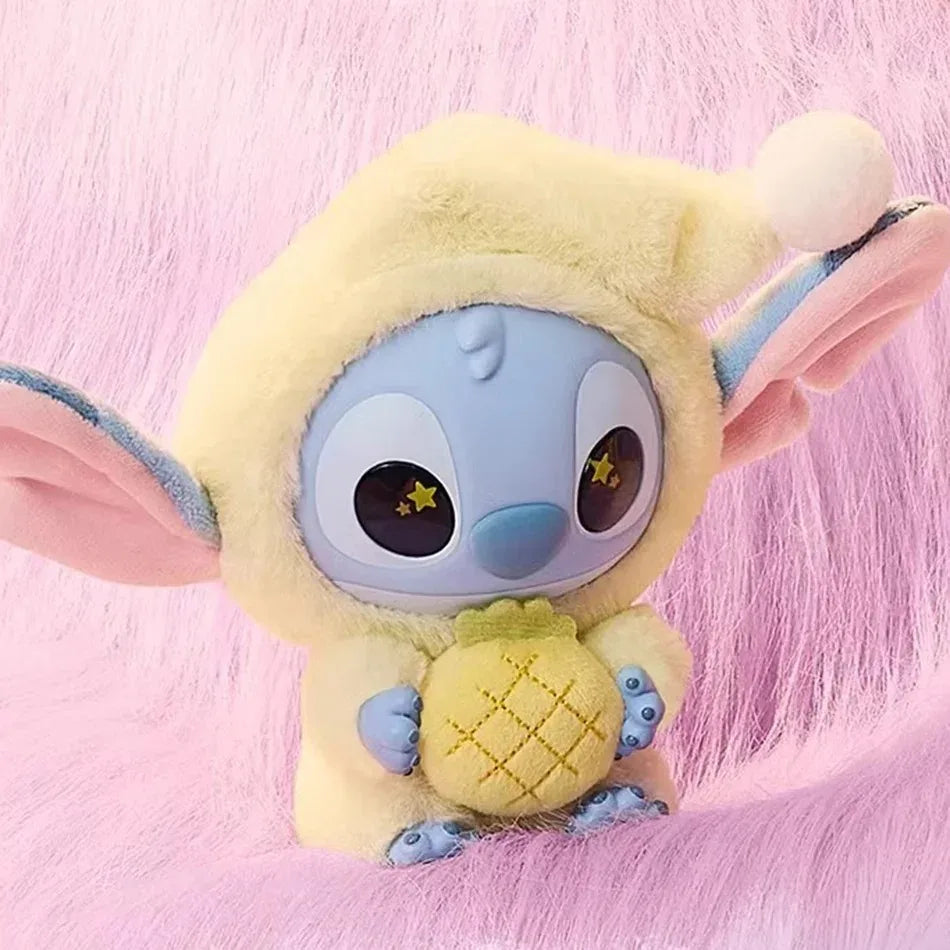 Disney New Stitch Eat Some Thing Before Sleep Series Vinyl Blind Box Bag Pendant Cute Plush Doll Mystery Box Toy Surprise Gifts