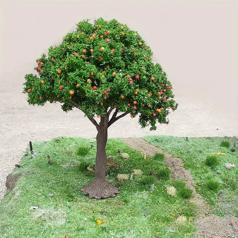 1pc Realistic Fruit Tree Decor, Miniature Sand Table Building Model Decoration, DIY Fruit Trees Miniature Landscape Decoration
