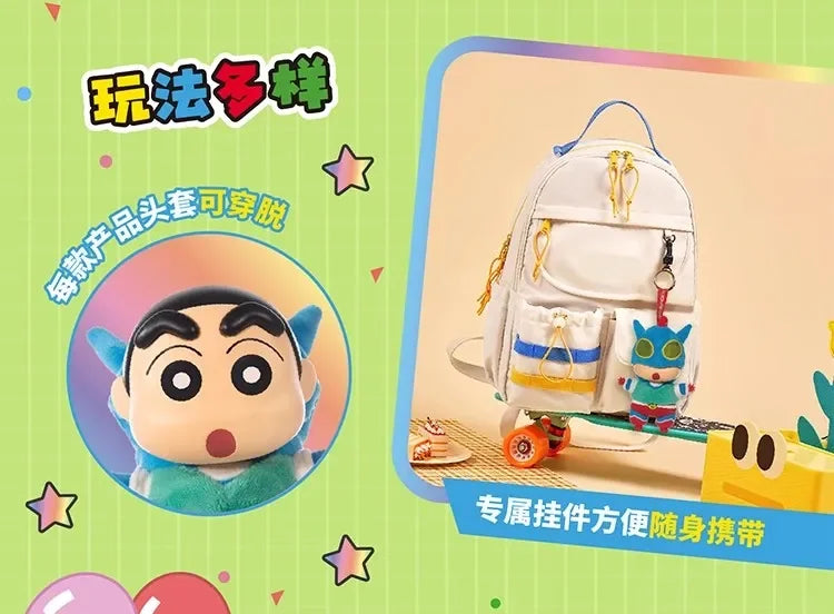 TOP TOY Crayon Shinchan Dressing Party Series Mystery Box Vinyl Wool Anime Figure Custom Collectible Toy Ornament Birthday Gift