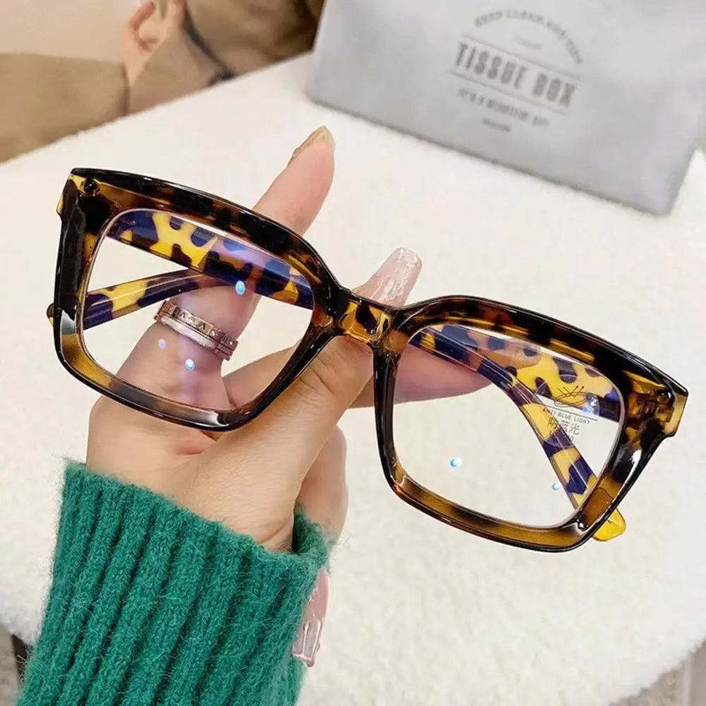 Fashion Ultra-Light Polygon Frame Anti-blue Light Glasses Unisex Reading Eyewear UV400 Shades Flat Mirror Eyeglasses