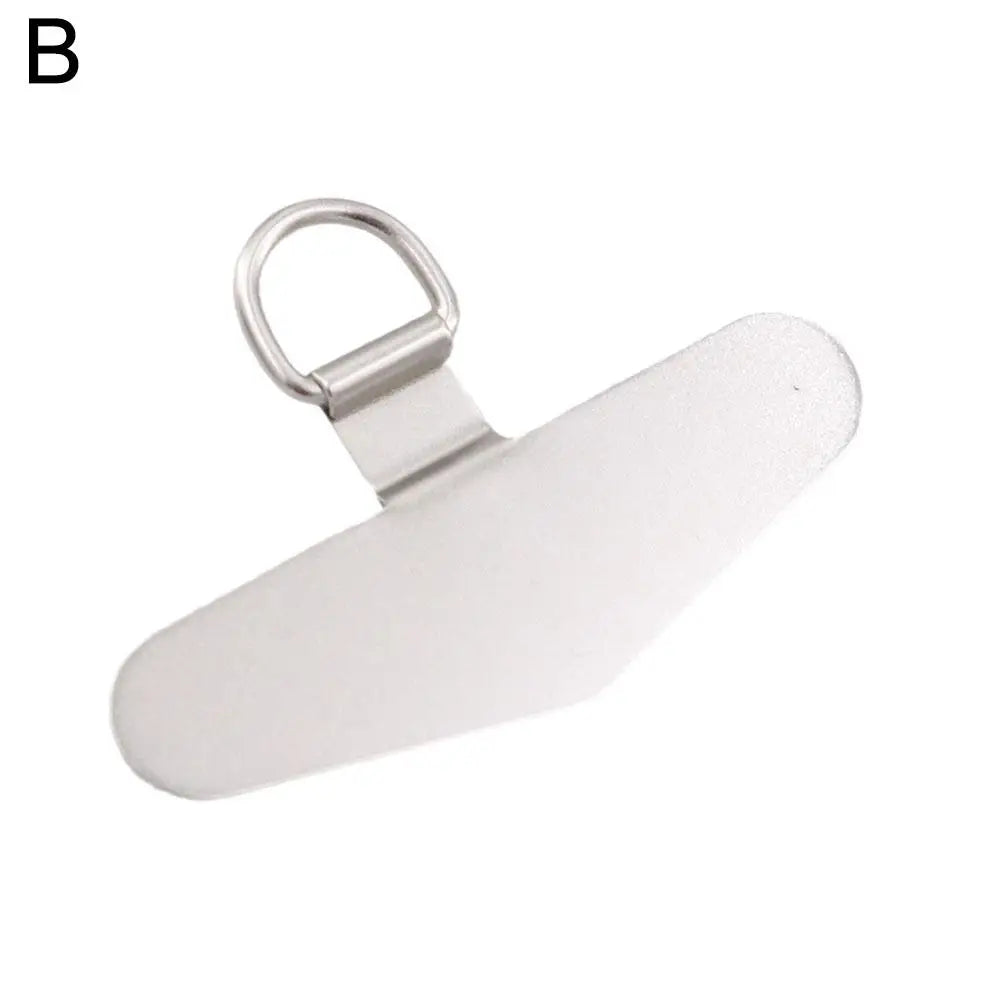 Steel Metal Phone Lanyard Gasket Patch Anti-lost Detachable Mobile Phone Rope Card Clip Strap Hang Cord Tab