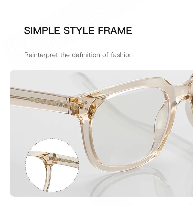 JMISUS Classic Prescription Glasses for Women Men Square Anti Blue Light Lenses Myopia Hyperopia Correction Office Use