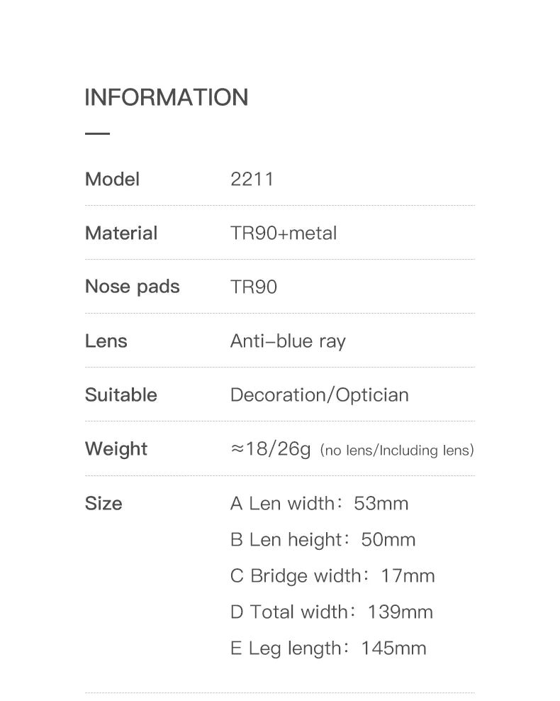 CLLOIO Premium Polygonal Customized Reading Glasses Women's Fashion Myopia Glasses Blue Light Blocking Prescription Eyeglasses