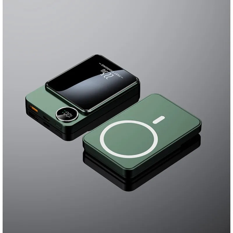 JZD 10000mAh Ultra-thin and Compact Magnetic Wireless Power Bank with 22.5W Magsafe Fast Charging Mobile Power Source